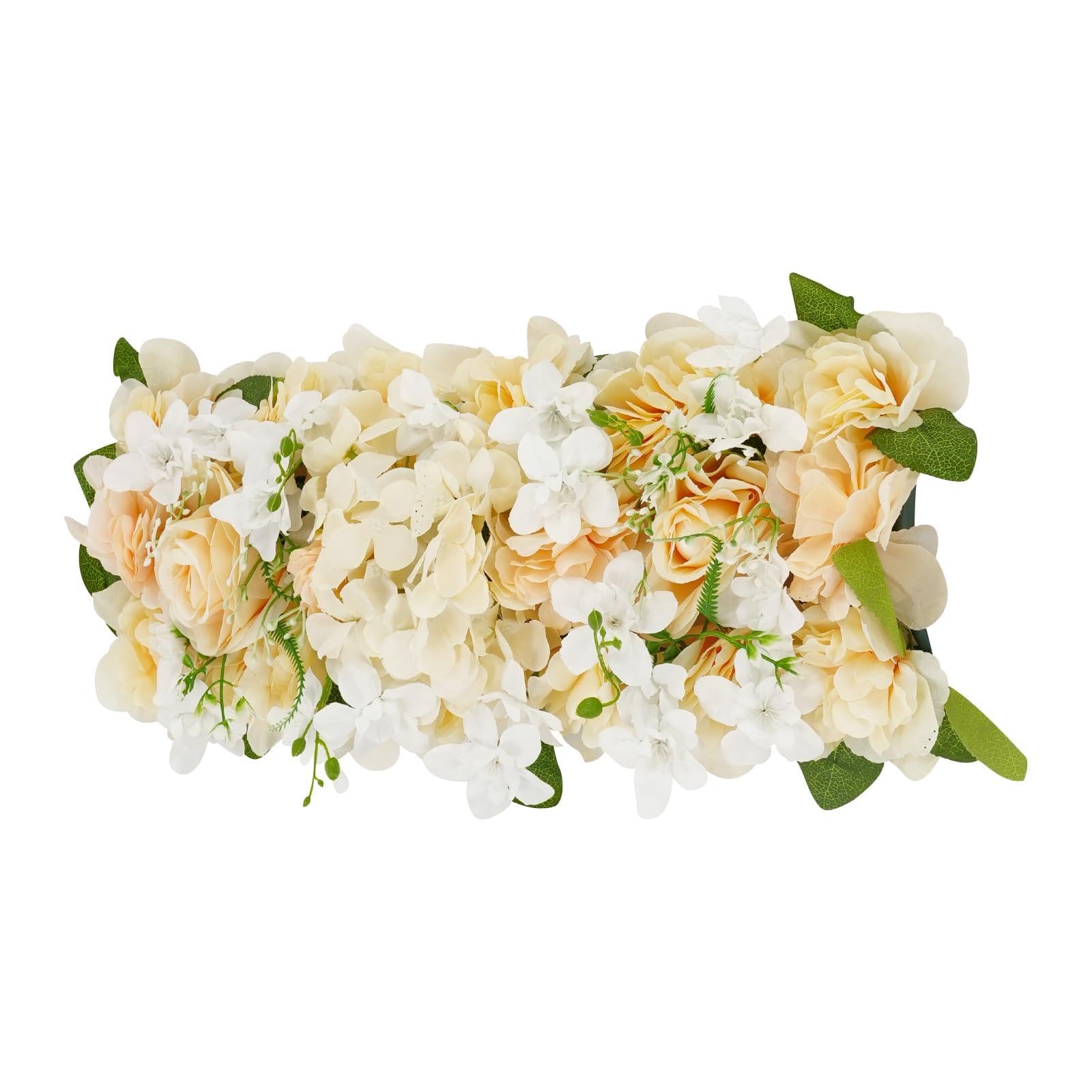 Künstliche Blumen 6er Set Seidenblumen Hochzeit Deko Tischdekoration | Rückseite mit Gitterstruktur für einfache Montage und Drainage – Wetterbeständig für Innen und Außen