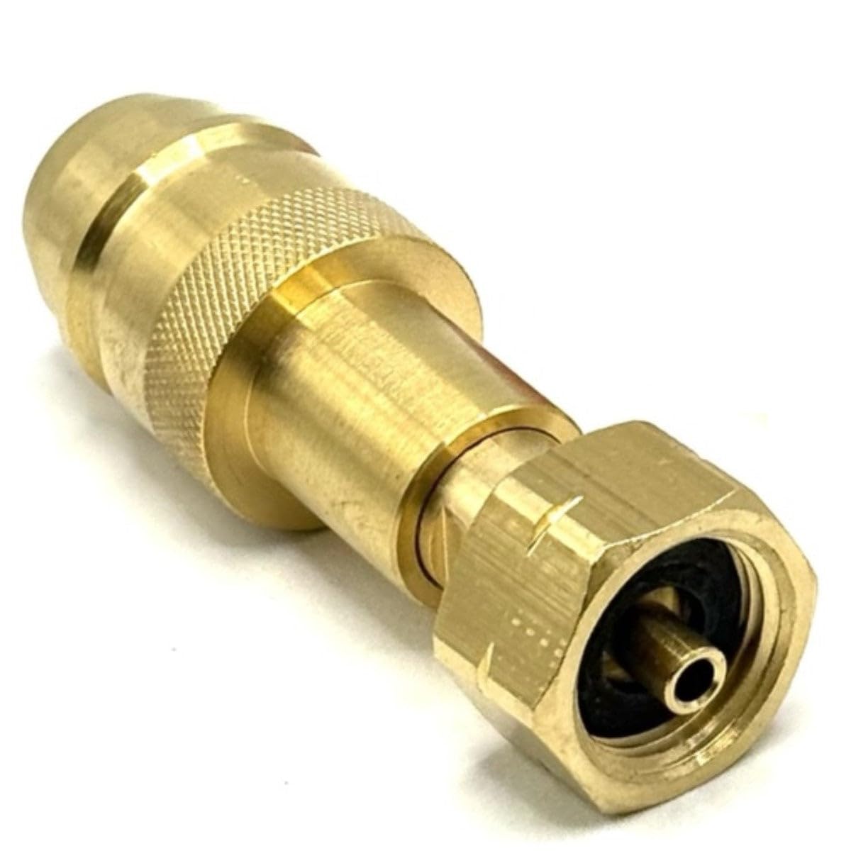 LPG GPL M22 Adaptador de botella de gas - Conector de recarga europeo Euronozzle con bolsa para estaciones de GLP españolas y portuguesas
