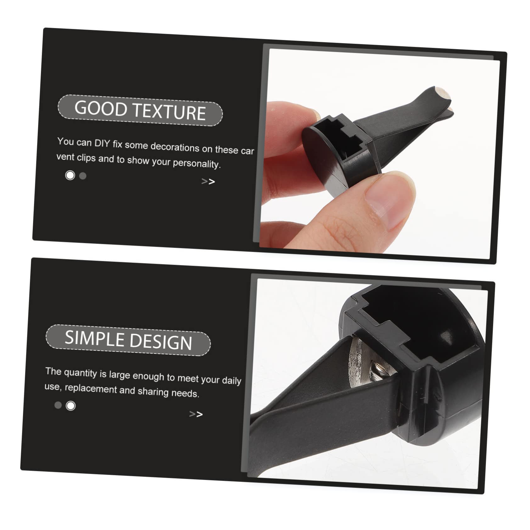 SOIMISS 100pezzi Clip Per Bocchette D'aria Auto Accessori Ventilazione Veicolo Clip Ventilazione Auto Design Classico Materiale Robusto Durevole Installazione Facile