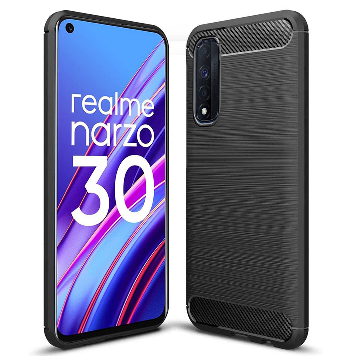 Fashionury Rubber Rugged Armor Back Cover Case Designed for Realme Narzo 30 4G / Realme 7 / Realme Narzo 20 Pro Case, Black (B09DGKRM4K) Amazon Price History, Amazon Price Tracker
