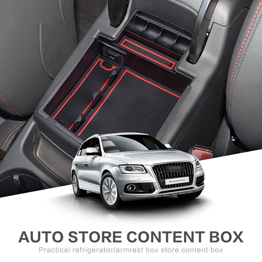 Center Console Organizer Deur Side Opbergdoos Armsteun Opbergdoos Grab Lade Telefoon Container Handschoen Fit for Audi Q5 8R 2008-2017