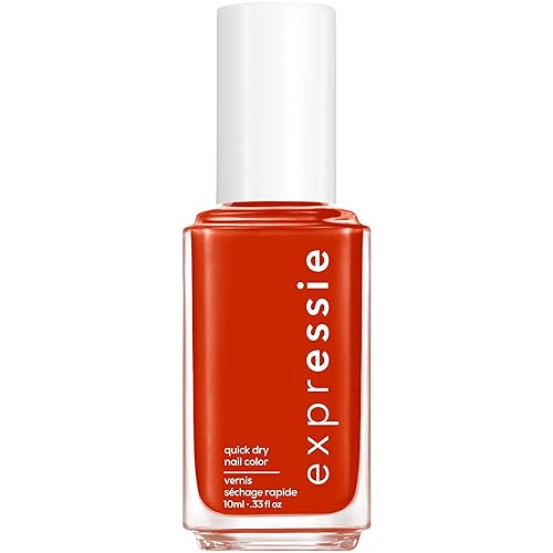 Essie Expressie - Esmalte de uñas de secado rápido, rojo brillante vegano, Bold And Be Bold, 0.33 fl oz