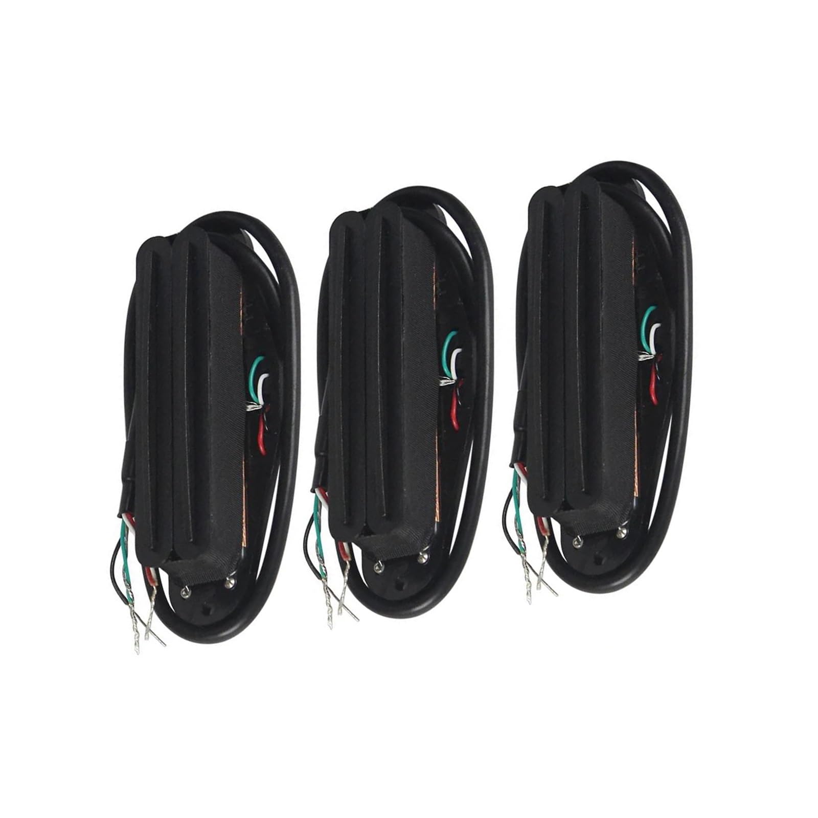 3 Częściowy Zestaw Przetworników SSS Z Pojedynczą Lub Podwójną Cewką Ceramiczną Do Akcesoriów Do Gitary Elektrycznej(Full Black Set)