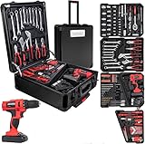 18 V elektrisches Bohrmaschinen-Set, Elektrowerkzeug-Set, Akku-Bohrschrauber...