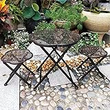 Geschickt aus hartem, langanhaltendem Stahl gefertigt und mit einem festen Farbton lackiert, ist der Terrasse-Set dauerhaft und widersteht das Bündel von Wasser mit Slat-Stuhl-Design.
