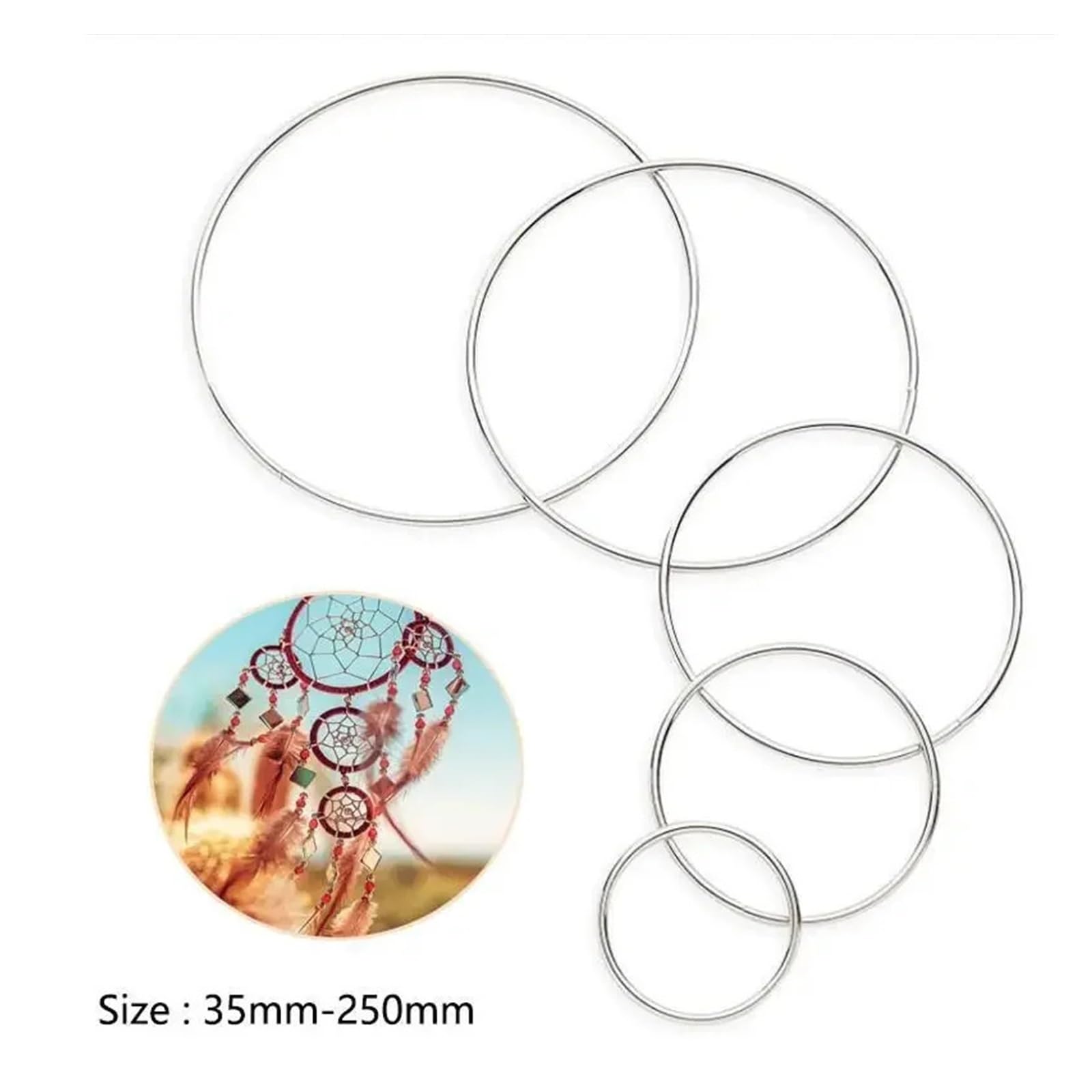 dream catcher ringe 2–20 Stück Traumfänger-Kreolen in verschiedenen Größen