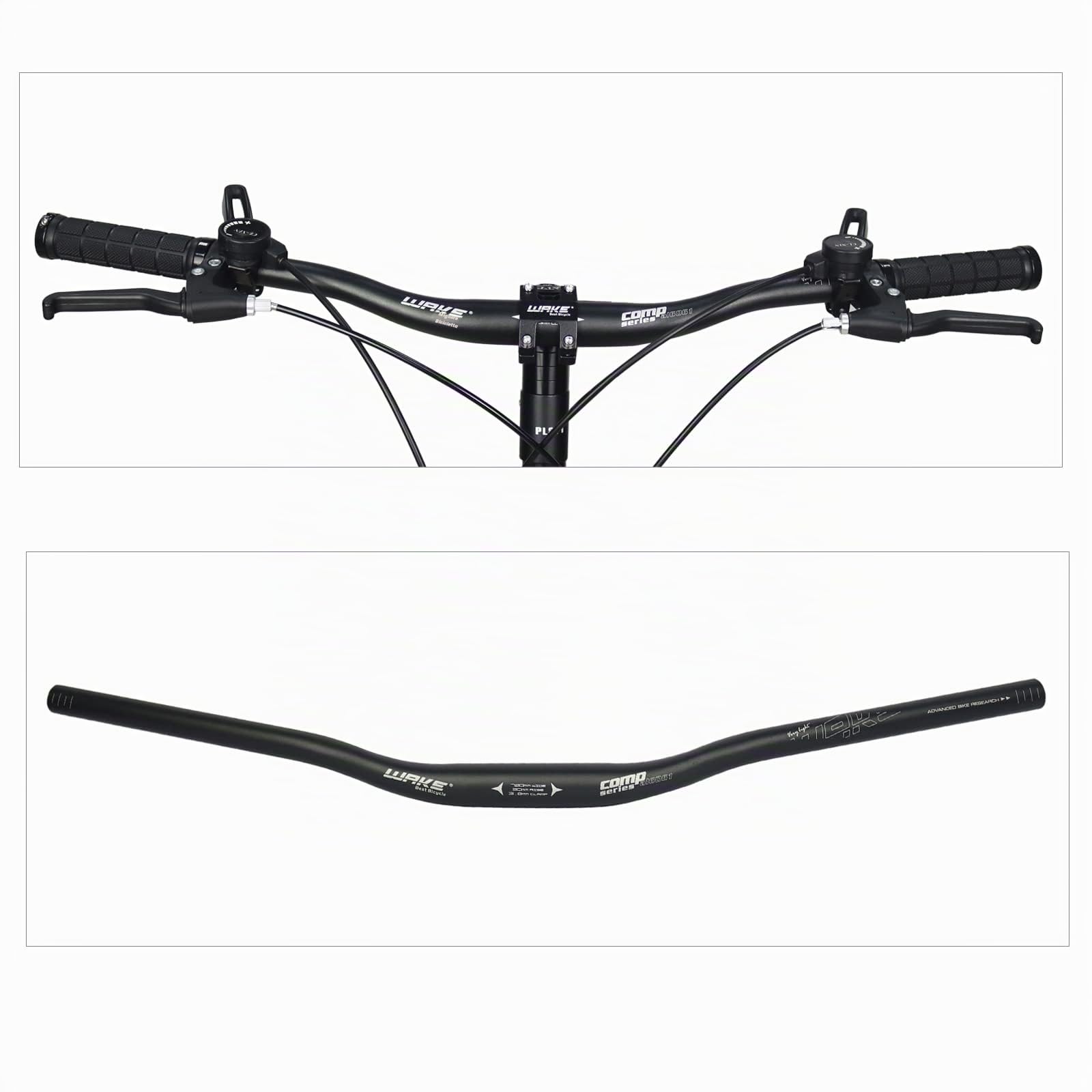 Wake Manubrio MTB Alluminio 31.8 Manubri Bici da Corsa 22mm Mountain Bike Riser Handlebar Bicicletta 720mm