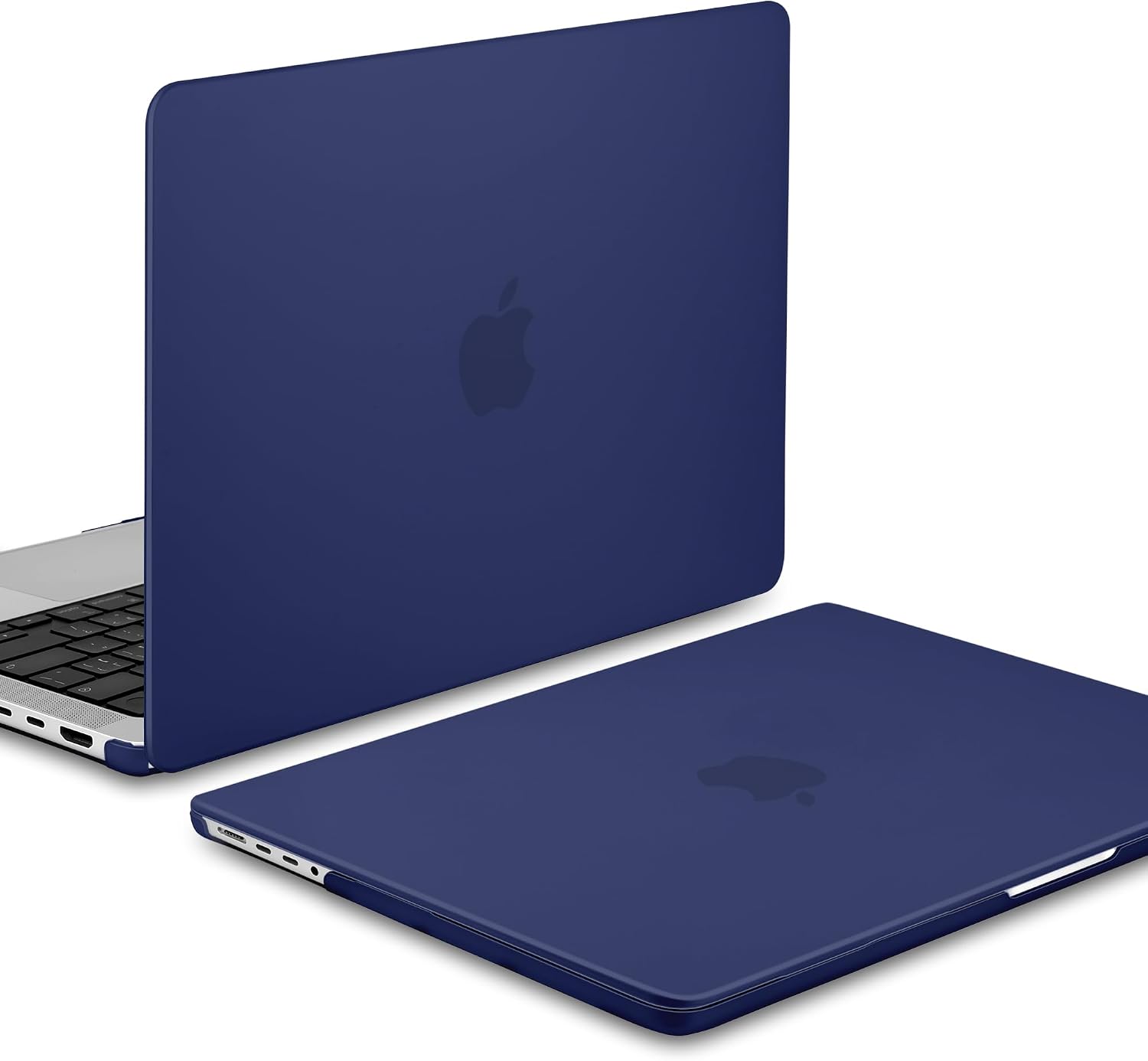 MEEgoodo for M5 MacBook Pro 16 inch Case 2026 2024 2023 2021 (Fit Model A3429/A3428/A3403/A3186/A2991/A2780/A2485) M5 M4 M3 M2 M1 Pro/Max, Laptop Case with Keyboard & Webcam Cover, Matte Navy Blue