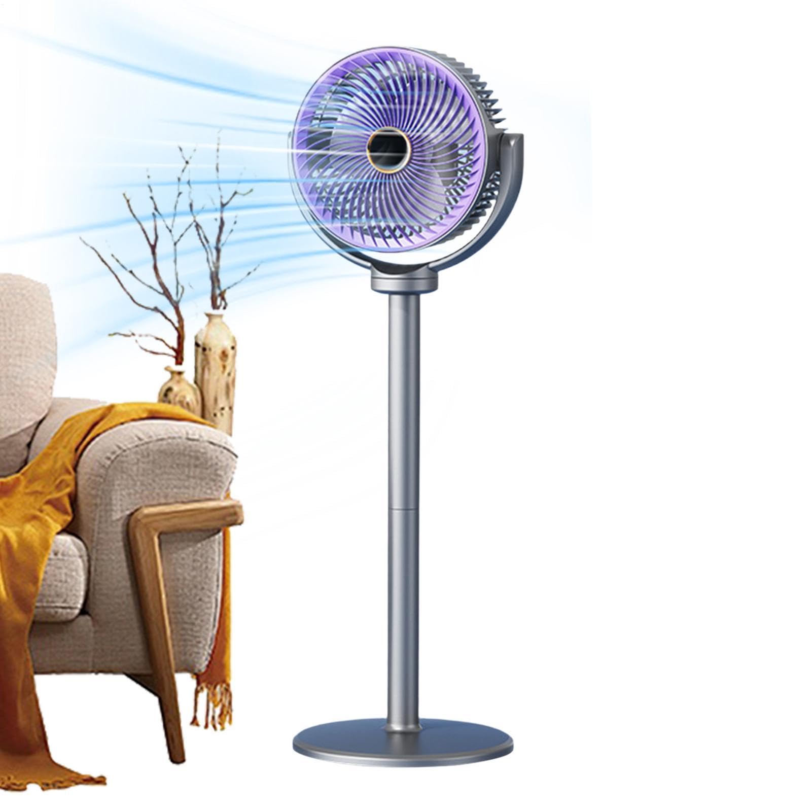 Pedestal Fan, Height Adjustable, 90° Oscillating Floor Fan, 5 Speeds