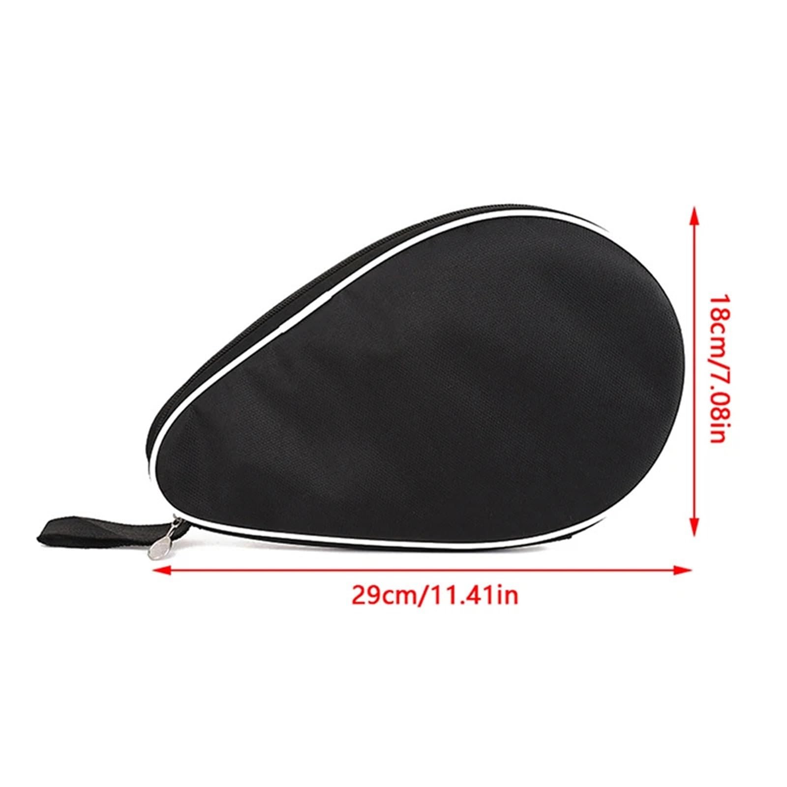 Tischtennisschlägertasche Tischtennisschläger-Tasche, tragbare Tischtennisschläger-Tasche, Paddel-Etui, Aufbewahrungstasche for Ping-Pong-Zubehör Doppelter Tischtennissack(Black)