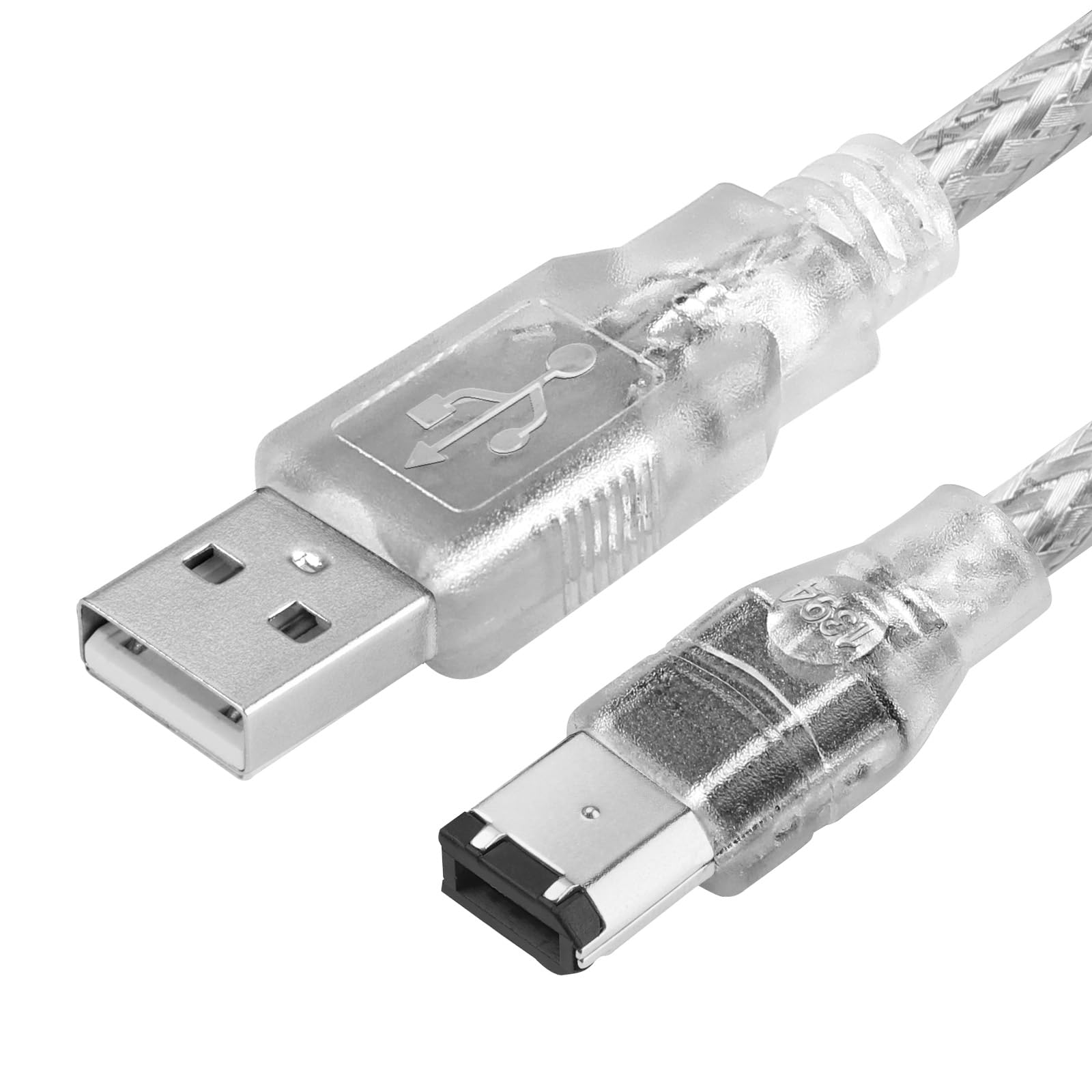Herfair Cavo FireWire IEEE 1394, da USB a 6 pin maschio a maschio, adattatore dati, convertitore iLink FireWire 400 DV per laptop e videocamera, cavo DV a computer, 1,8