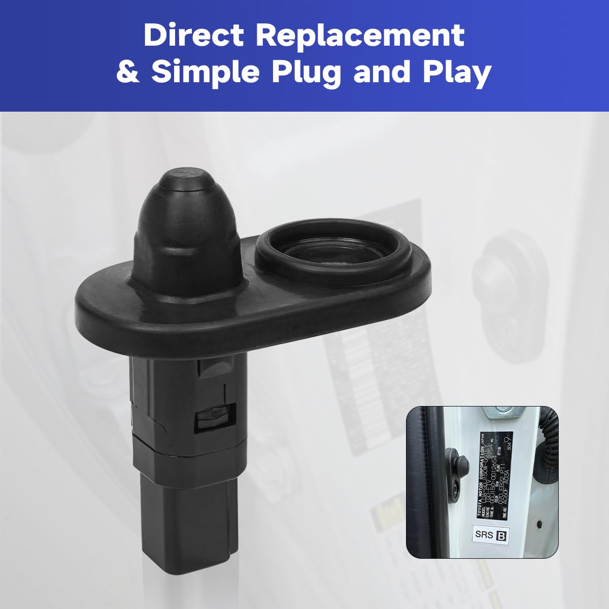 2PCS Door Jamb Switch Compatible with 2008-2022 Sequoia | 2011-2020 Toyota Sienna | 2007-2019 Toyota Tundra, Door Control Lamp Switch Replace 84231-0C010