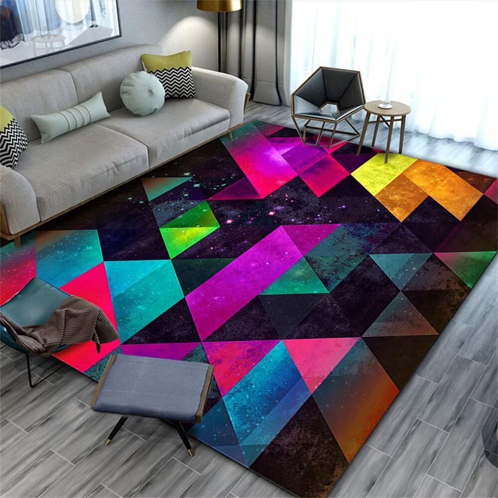 Cameretta Tappetto Area Interna Tappeto Divano Soggiorno Camera Da Letto Corridoio Tappeto Salone Multicolor Tappeti Da Cucina Lavabili Antiscivolo Tappeti Esterno Giardino 100X160CM