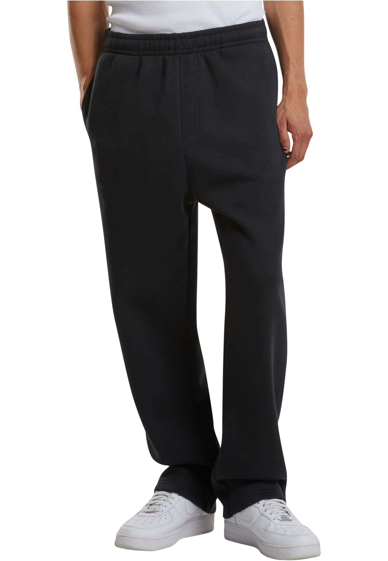 Build your Brand Men's By288-fluffy Trackpants Track Pants, Black, L