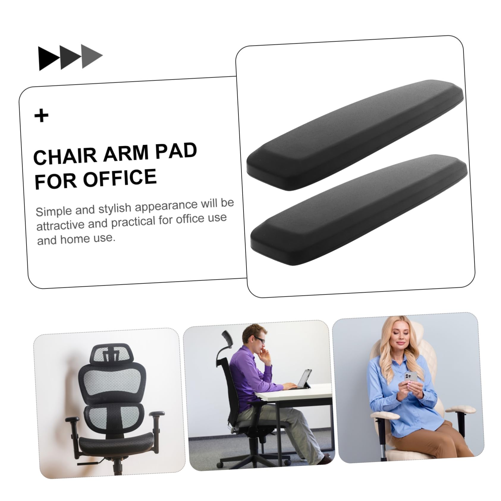 SHINEOFI 2piezas Almohadillas para Reposabrazos Silla Oficina Repuestos Adecuado para Sillas Gamer Oficina de Ruedas Funda Reposabrazos Despacho