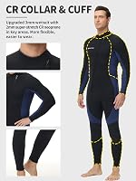 Owntop 3/2 mm neoprén wetsuit elöl cipzárral, nyújtható búvárkodási ruha férfiaknak és nőknek 5