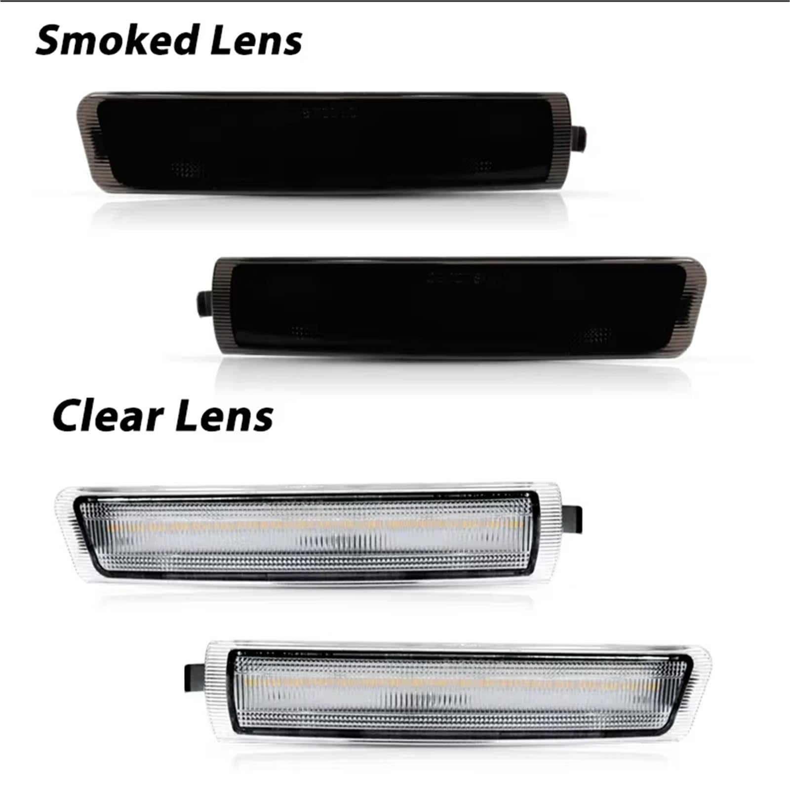 Genérico Intermitente coche Para Z3 Para M Coupe 1996-2002 LED Blanco Ámbar 12V Marcador Lateral Parachoques Delantero Luces Señal Giro Conducción Indicador de dirección(Clear Lens Amber)