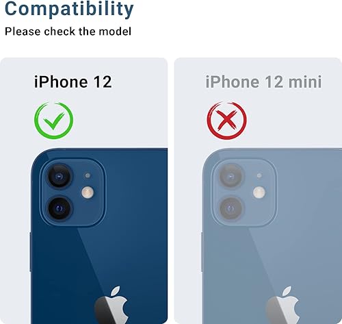 Miniatura 2 de AFARER Paquete de 2 protectores de lente de cámara compatibles con iPhone 12 de 6.1 pulgadas, película de lente de metal de aluminio 3D, cubierta de