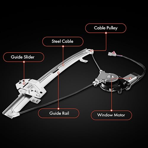 Miniatura 6 de A-Premium Regulador de elevalunas eléctrico con motor compatible con Honda Accord 1998-2002 Sedan solo delantero derecho del pasajero