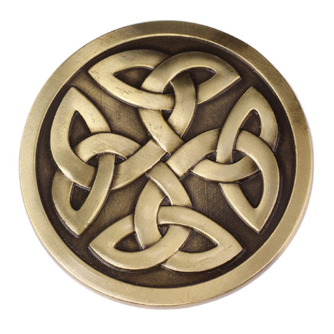 Longcreek Celtic Belt Buckle for Men, Nordic Viking Celtic Cross Belt Buckle, Punk Celtic Knot Round Belt Buckle, Western Cowboy Belt Buckle, Best Man Belt Buckle, Wedding Belt Buckle Gifts (Gold)