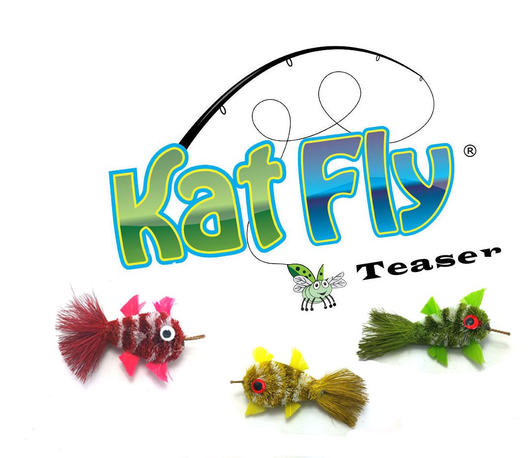 KatFly Cat Toy Wand Refill Attachment Teaser Set - Mini Clownfish (Set2)