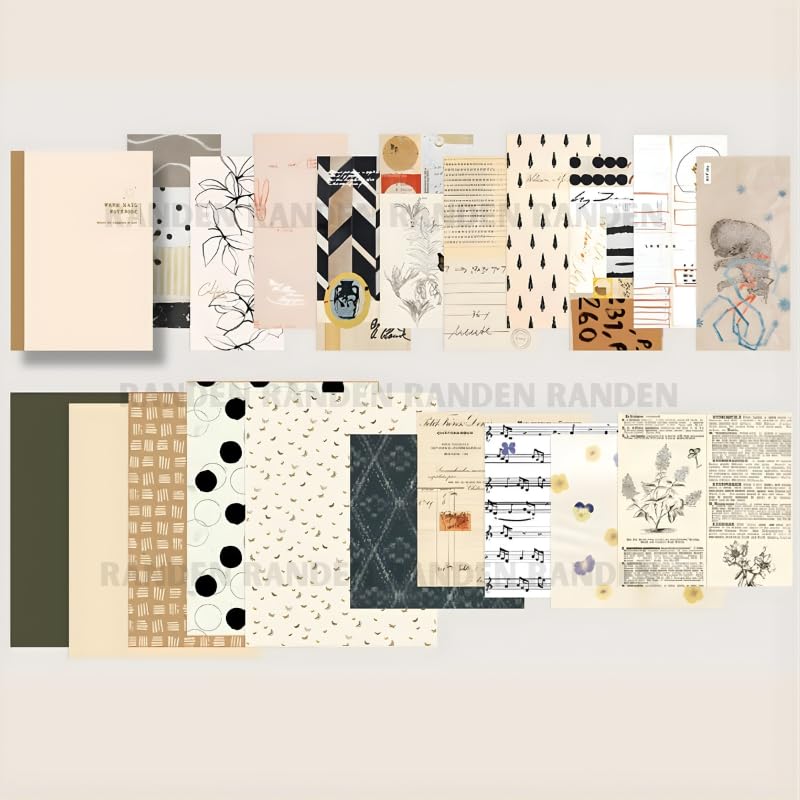 Image of RANDEN Warm Cream Journaling Kit, 346PCS Vintage Scrapbook & Stationery Set with Aesthetic Stickers, Ephemera Pack and Journal Supplies for Bullet Journals, Planners, Albums & Creative Crafts (WARM CREAM)