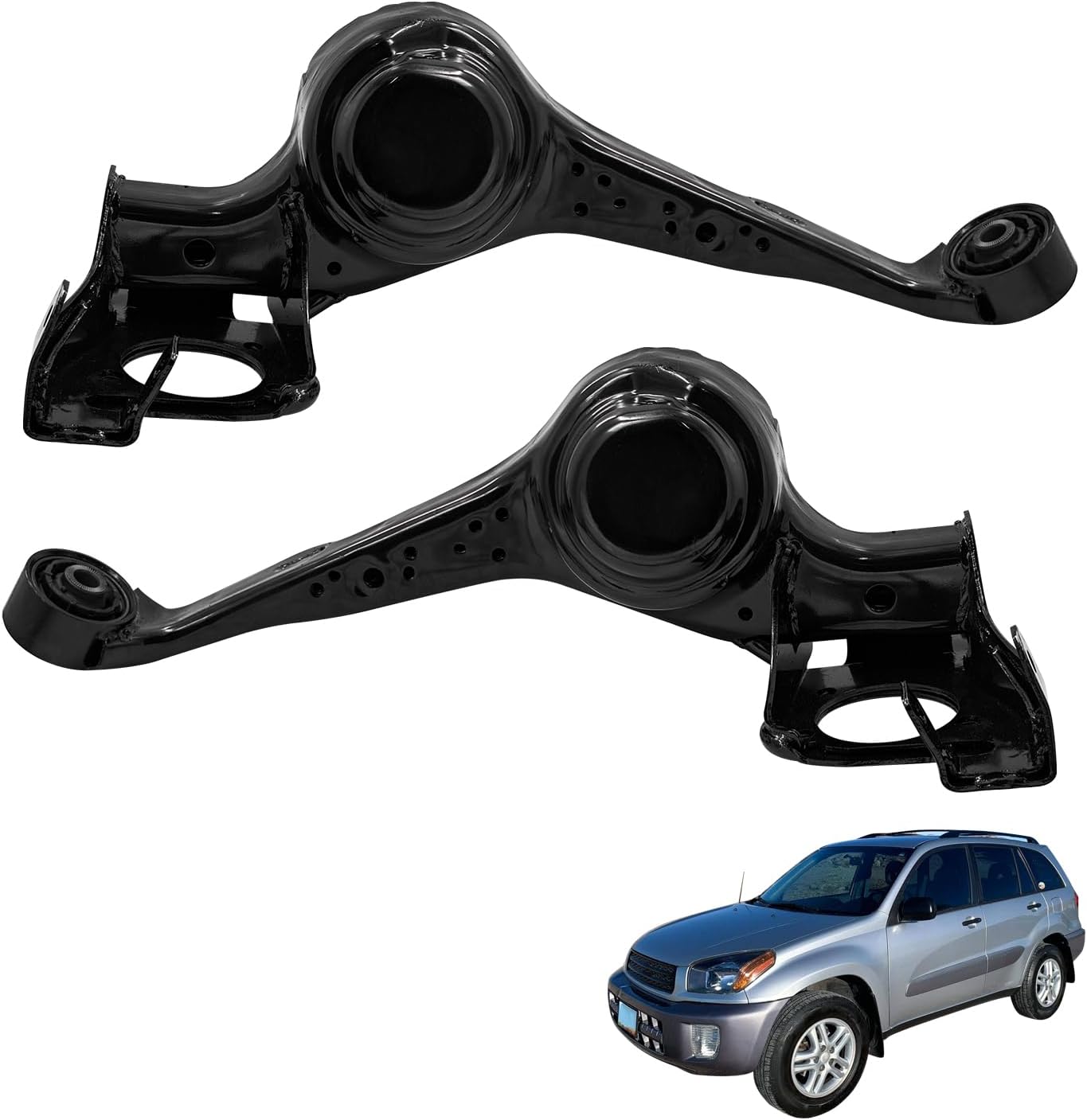 Rear LH& RH Lower Suspension Trailing Control Arm Fit for Toyota RAV4 2001-2005 2WD FWD 4WD AWD Replaces# 48720-42030 48710-42010 (Left & Right)