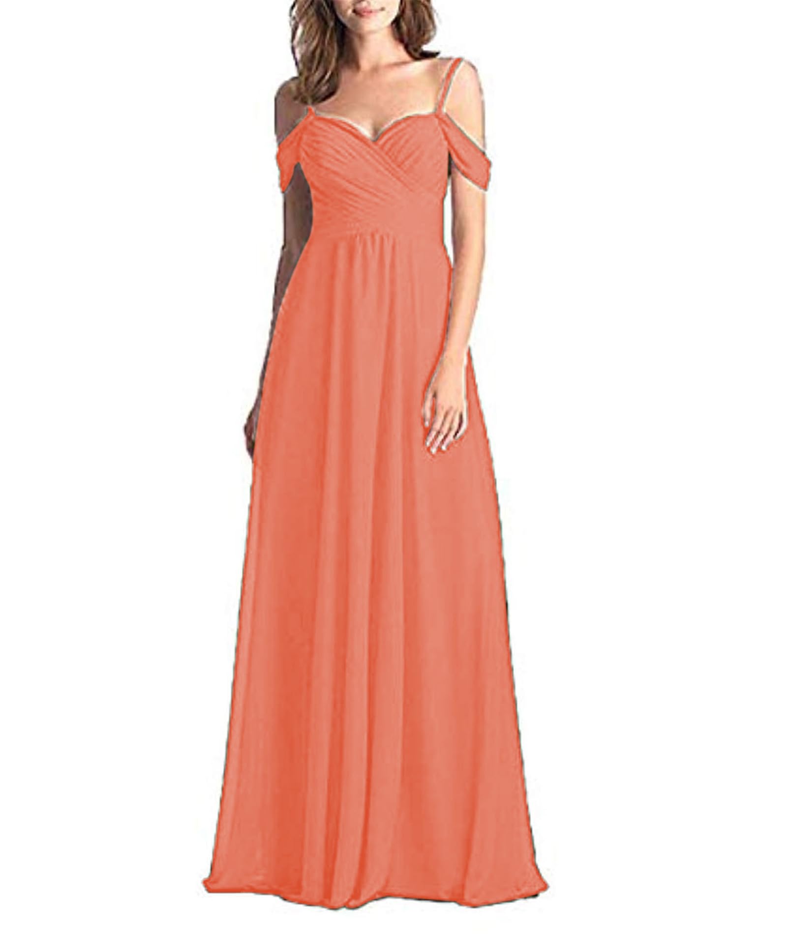 ECDAHICC Damen Kleider Off Shoulder Langes Kleid Elegant Enges Festlich Abendkleider für Brautjungfernkleid Cocktail Party Kleid