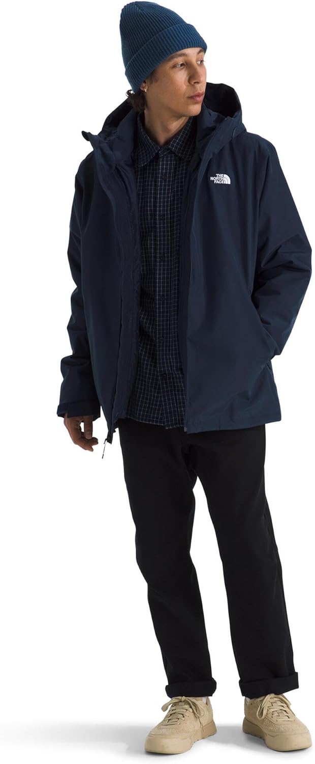 THE NORTH FACE Men's Carto Mono Triclimate Hooded Jacket Insulated Winter Coat, Wind & Water Resistant, Adjustable Hood