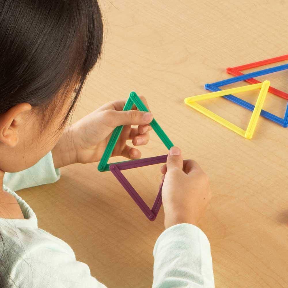 hand2mind AngLegs Classroom Kit with Protractors, Explore Angles, Shapes, and Geometry, Triangle