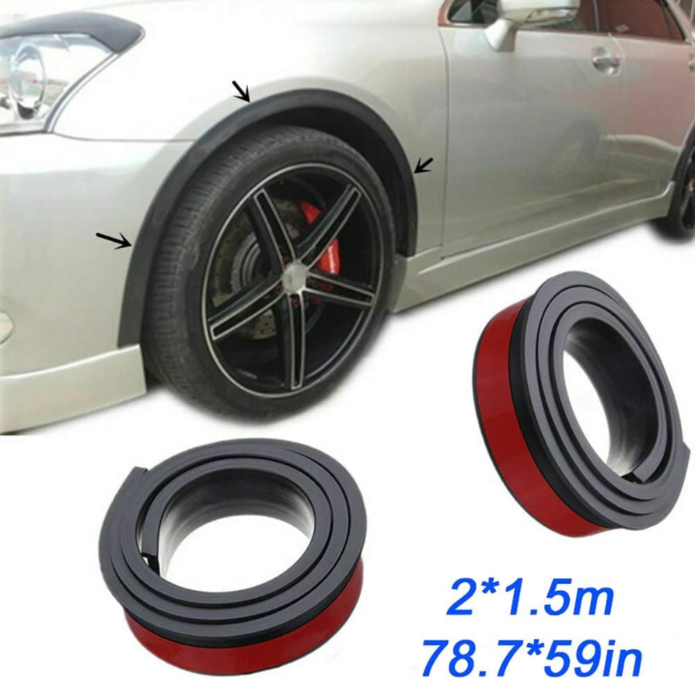 2 stuks Auto band spatbord - 150x3.8 cm Rubber Randbescherming - Bescherming van de