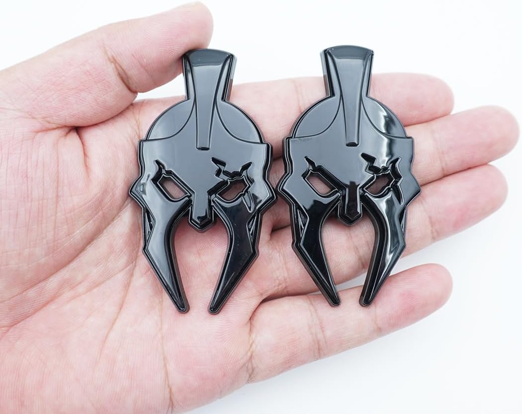 Pair Set Gladiator Emblems 3D Custom Badges Right and Left Side Tailgate Fender Stickers Replacement for Gladiator Universal Car Vehicle, Truck, Motorcycle Door Window Decoration (Black Red)