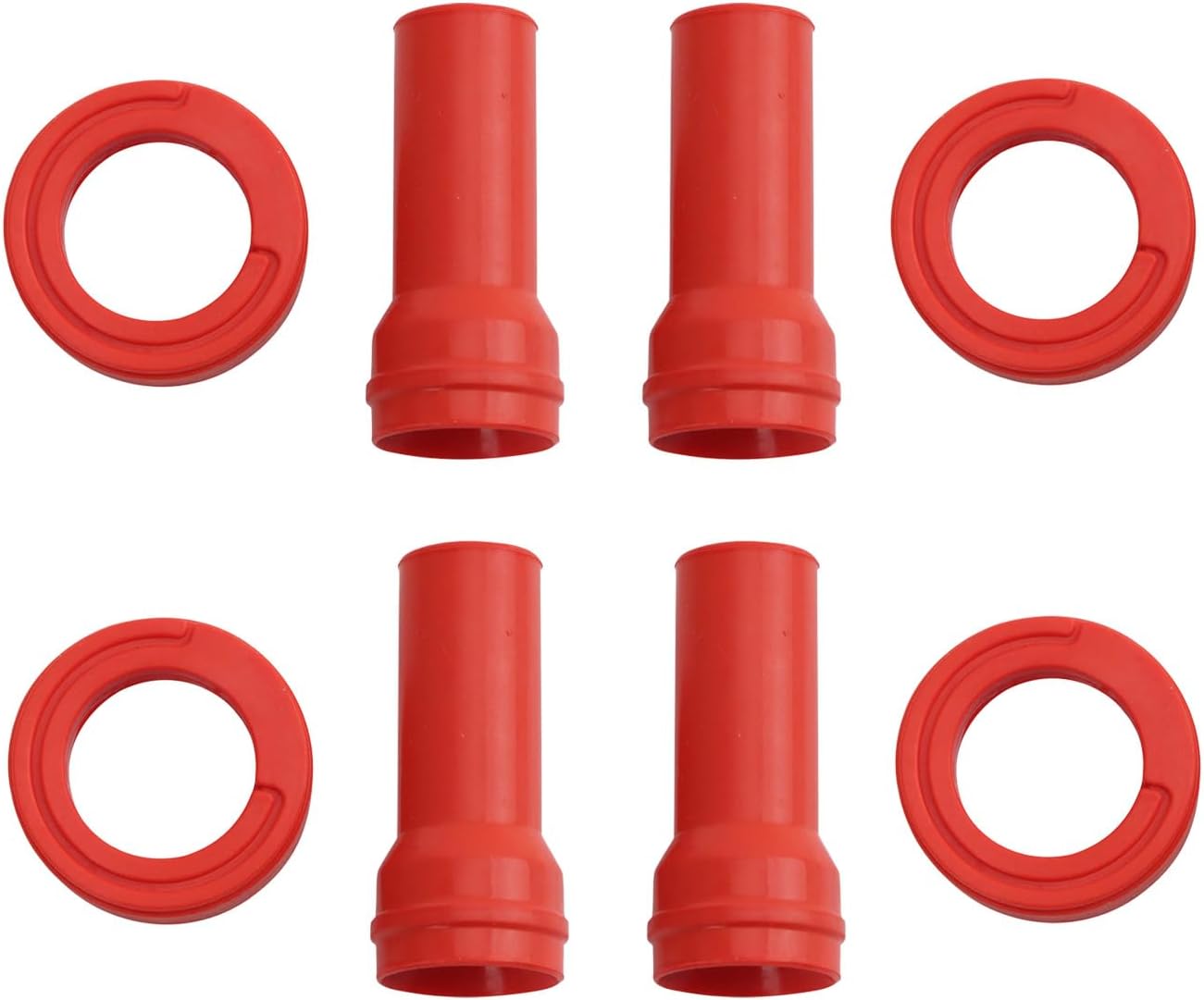 TRQ Performance Performance Ignition Coil Boot Set Red Compatible with 11-16 Elantra 13-14 Elantra Coupe 13-20 Elantra GT 14-18 Forte 14-16 Forte Koup Forte5 12-19 Soul 14-21 Tucson