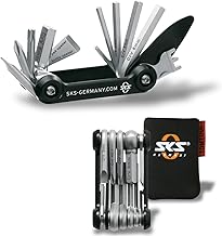 SKS GERMANY TOM Mini-Tool Multifunktionswerkzeug Fahrrad, Miniwerkzeug Rad, aus rostfreiem Stahl/Aluminium, viele integrierte Werkzeug-Funktionen