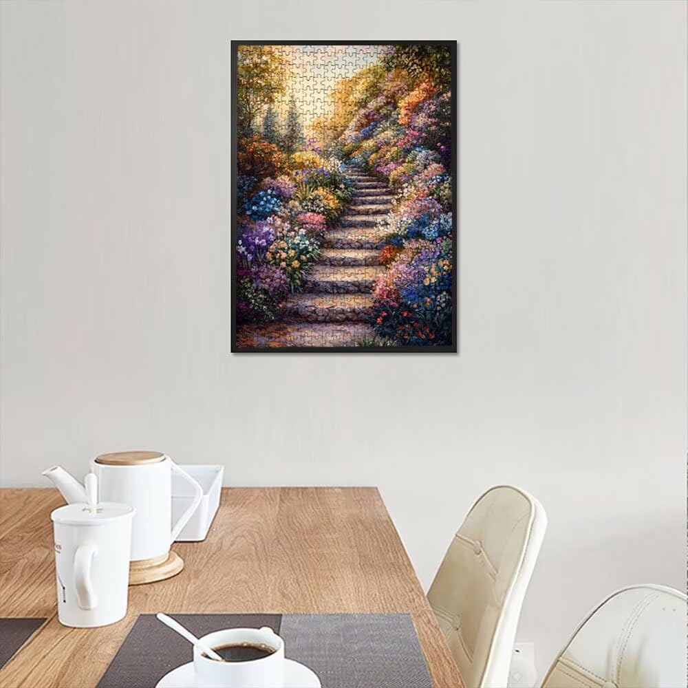 Puzzle 3000 sztuk, puzzle dla dorosłych artystyczne schody ogrodowe puzzle, gra puzzli, drewniane układanki, niemożliwe klasyczne układanki, do gry edukacyjnej wyzwanie zabawki, układanki rodzinne