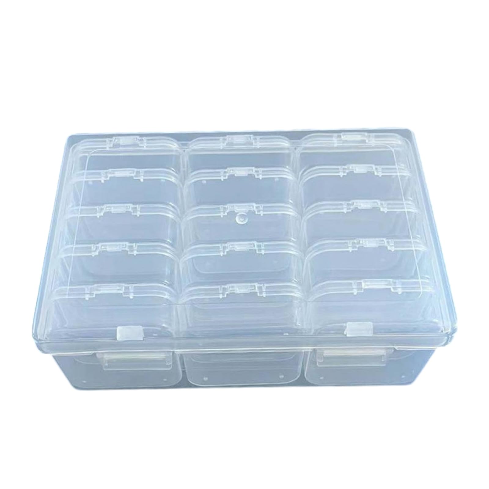 Kalttoy Sturdy Jewelry Organizers Boxes Various Slot Lids Beads Containers Stackable Designs for Travel Home Use Beads Container for Craft