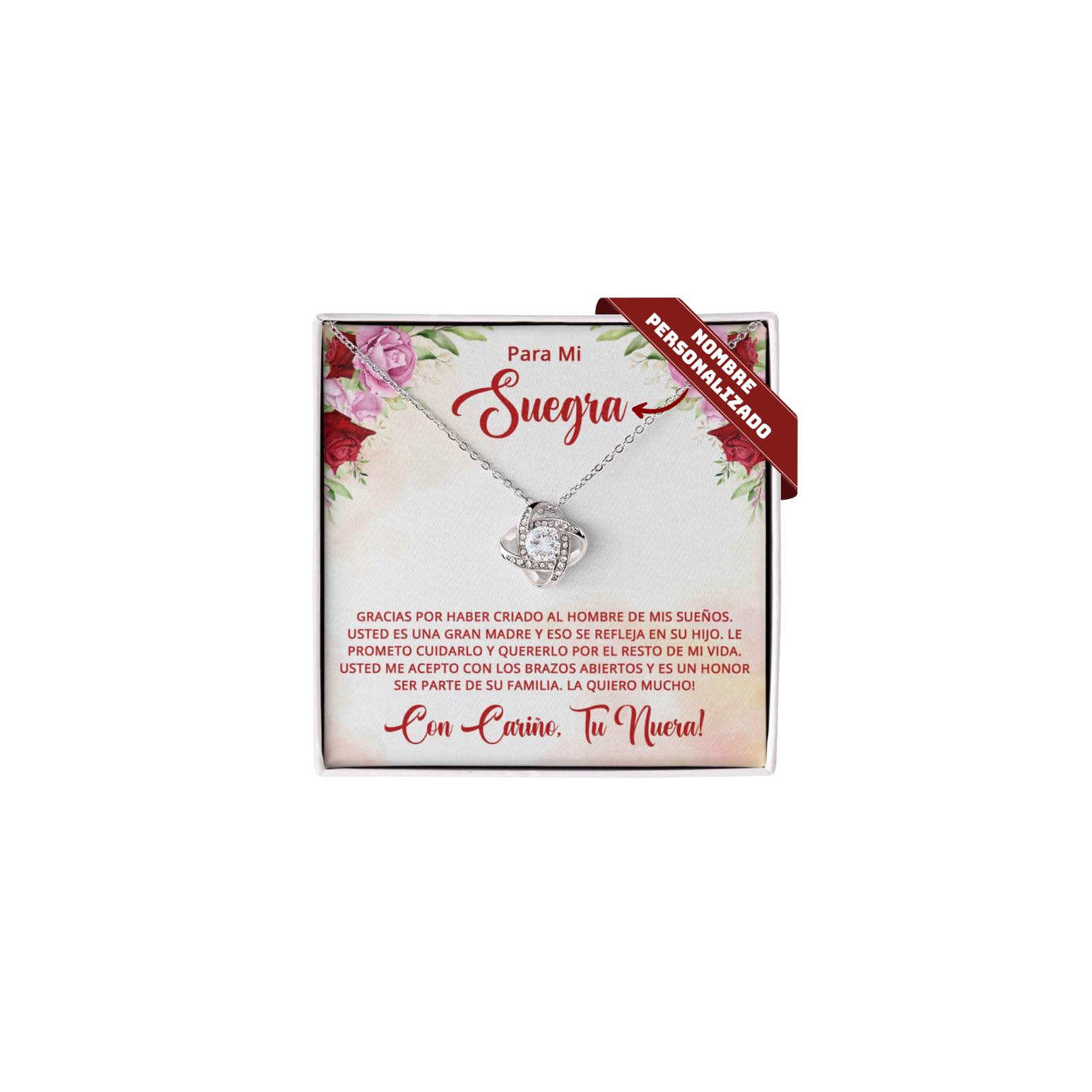 ARTE Regalos Para Mi Suegra, Regalos Para Suegra, Dia De Las Madres, Regalos Para Mama, Para El Amor De Mi Vida, Collar Y Mensaje, Para El Amor De Mi Vida Regalo, madre regalos