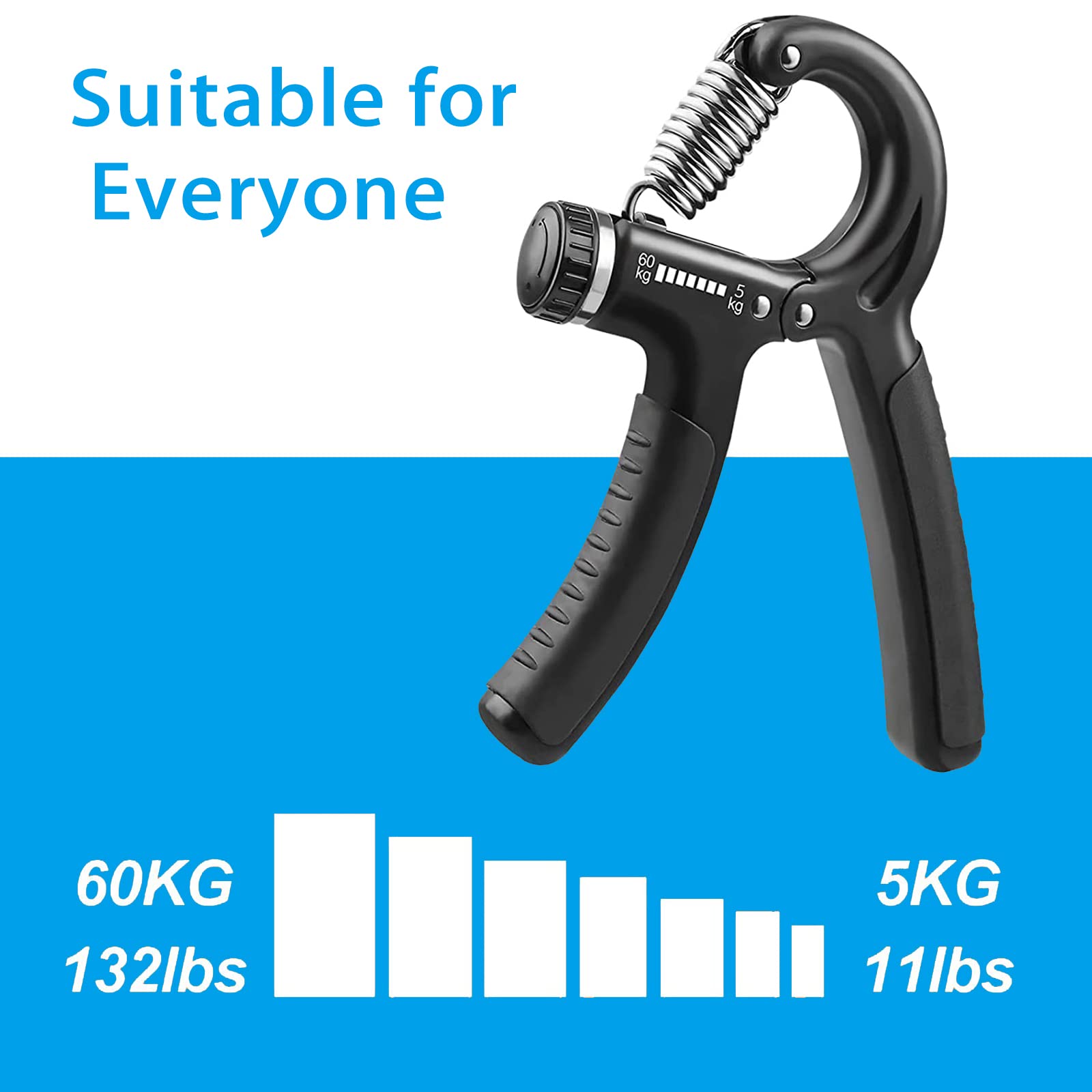 Set Hand Grip Per Allenare La Forza - 5-60kg Con Contascatti | Palestra Casa - Foto 4