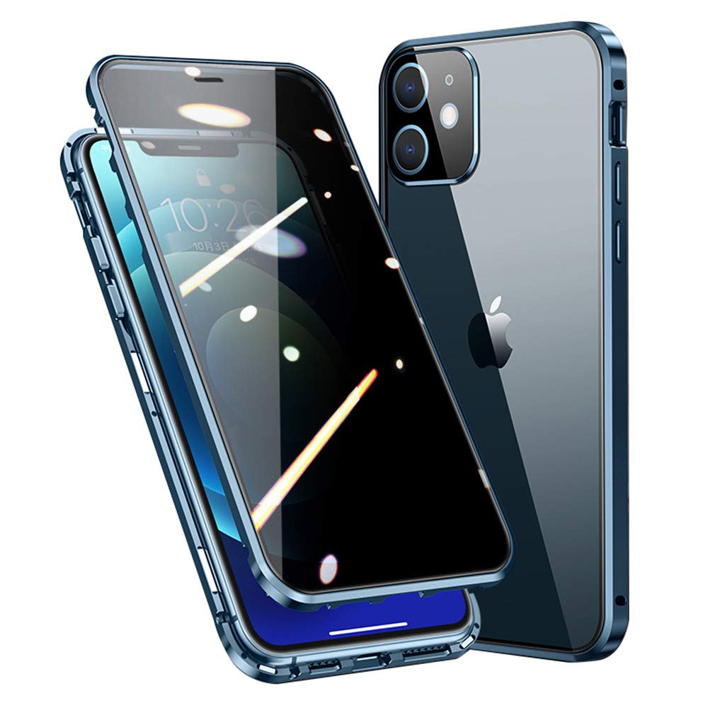 Amazon.co.jp: ロック付き 覗き見防止 iPhone 12 ケース フルカバー 