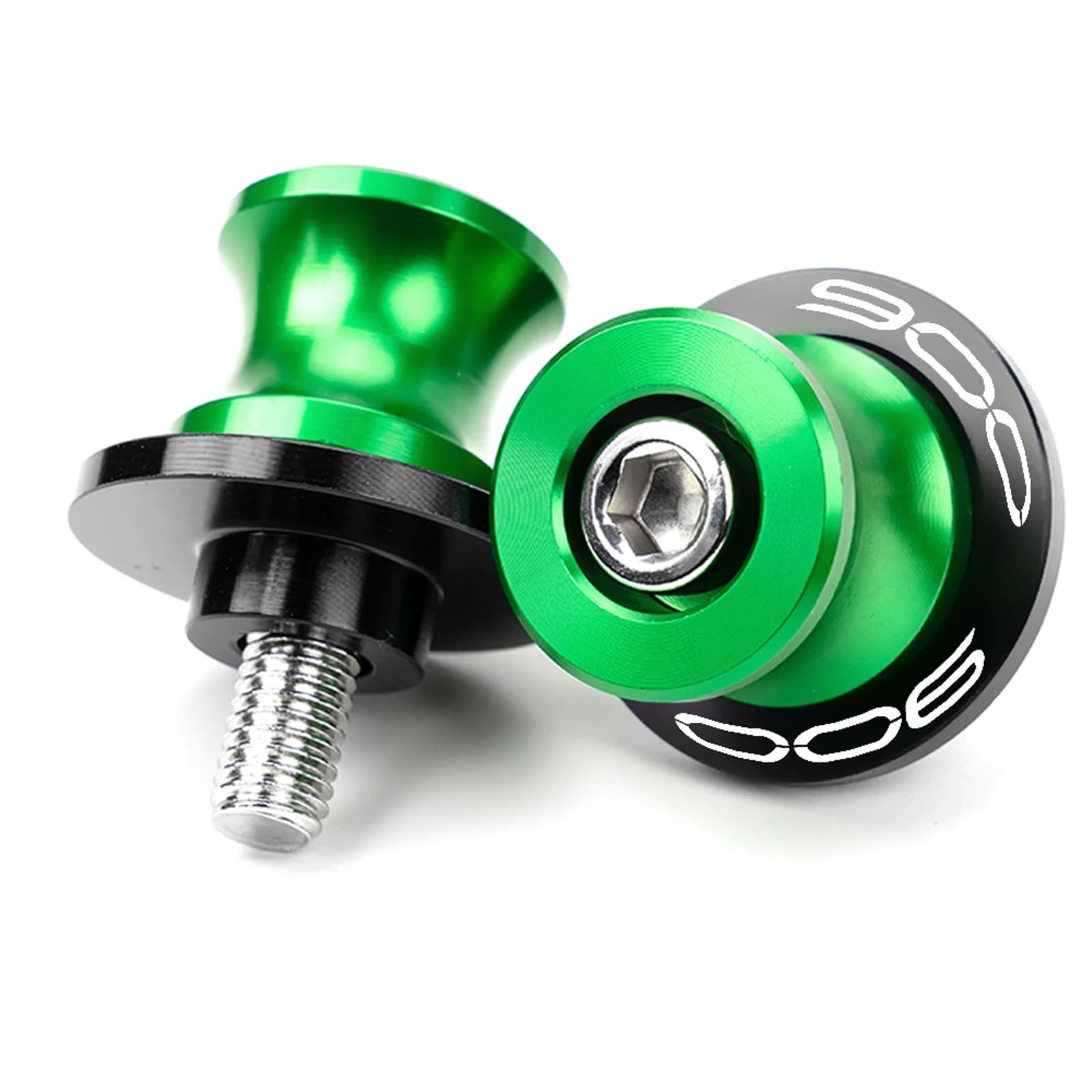 Per Kawasaki Z900 Z 900 2017-2020 2021 2022 2023 Accessori Moto Alluminio CNC M8 Nottolini Forcellone Slider Bobine Viti (Verde)