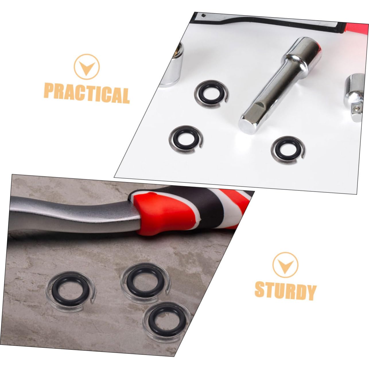 Schlagschrauber-Halteringclips – 6 Sätze 3/8 & 6 Sätze 1/2 Zoll, Mit O-Ring, Für Impact-Schrauber