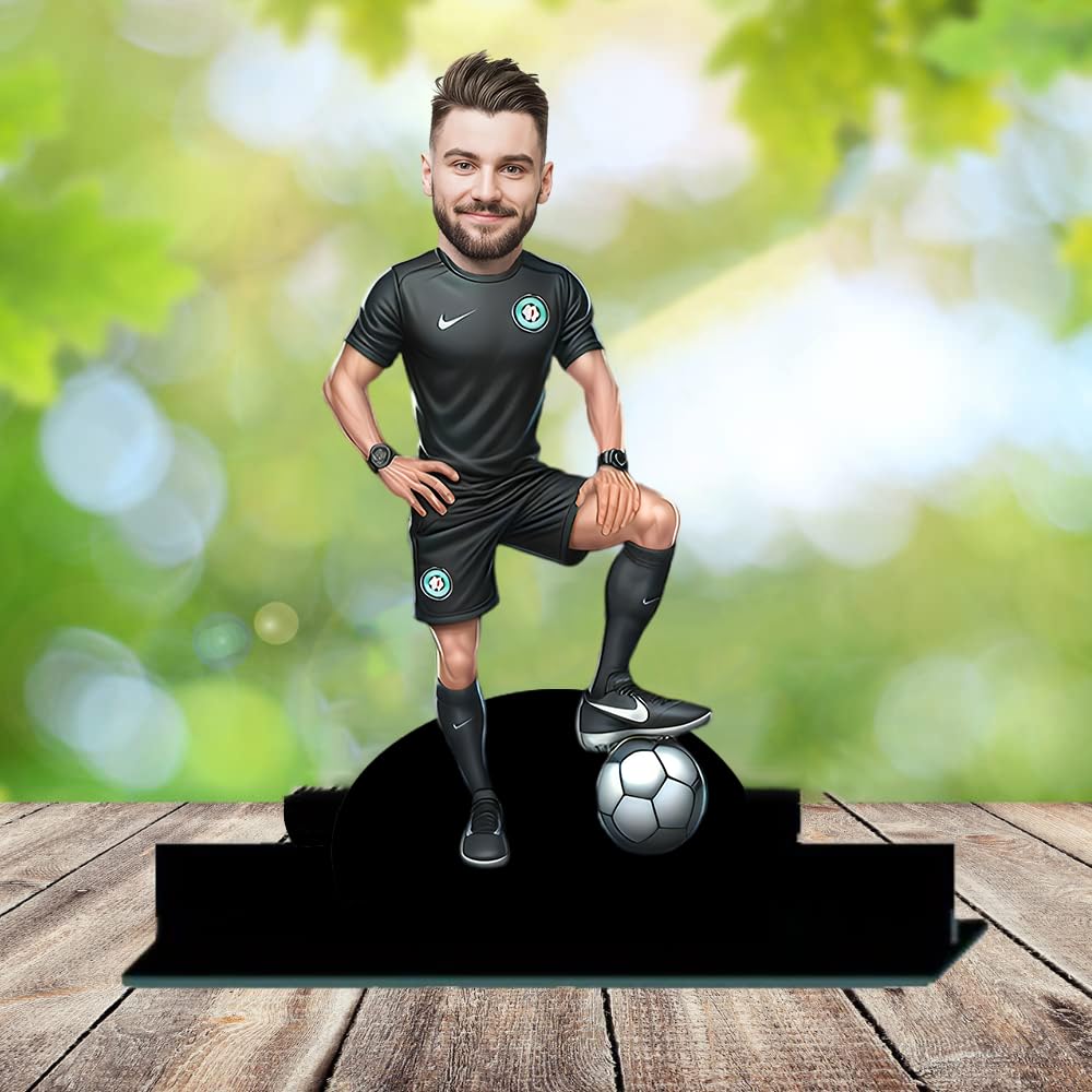 WEHATKE Customized Personalized Caricatue Table top Standy For Footballer
