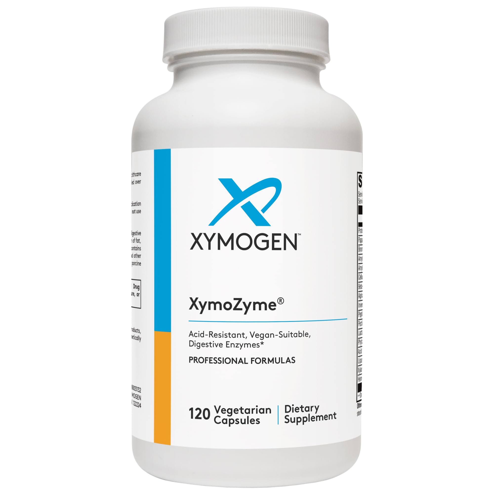 XYMOGEN XymoZyme - Digestive Enzymes for Women and Men with Protease & Bromelain - Acid Resistant, Vegan Digestive Enzymes for Gut Health & Bloating Relief (120 Capsules)
