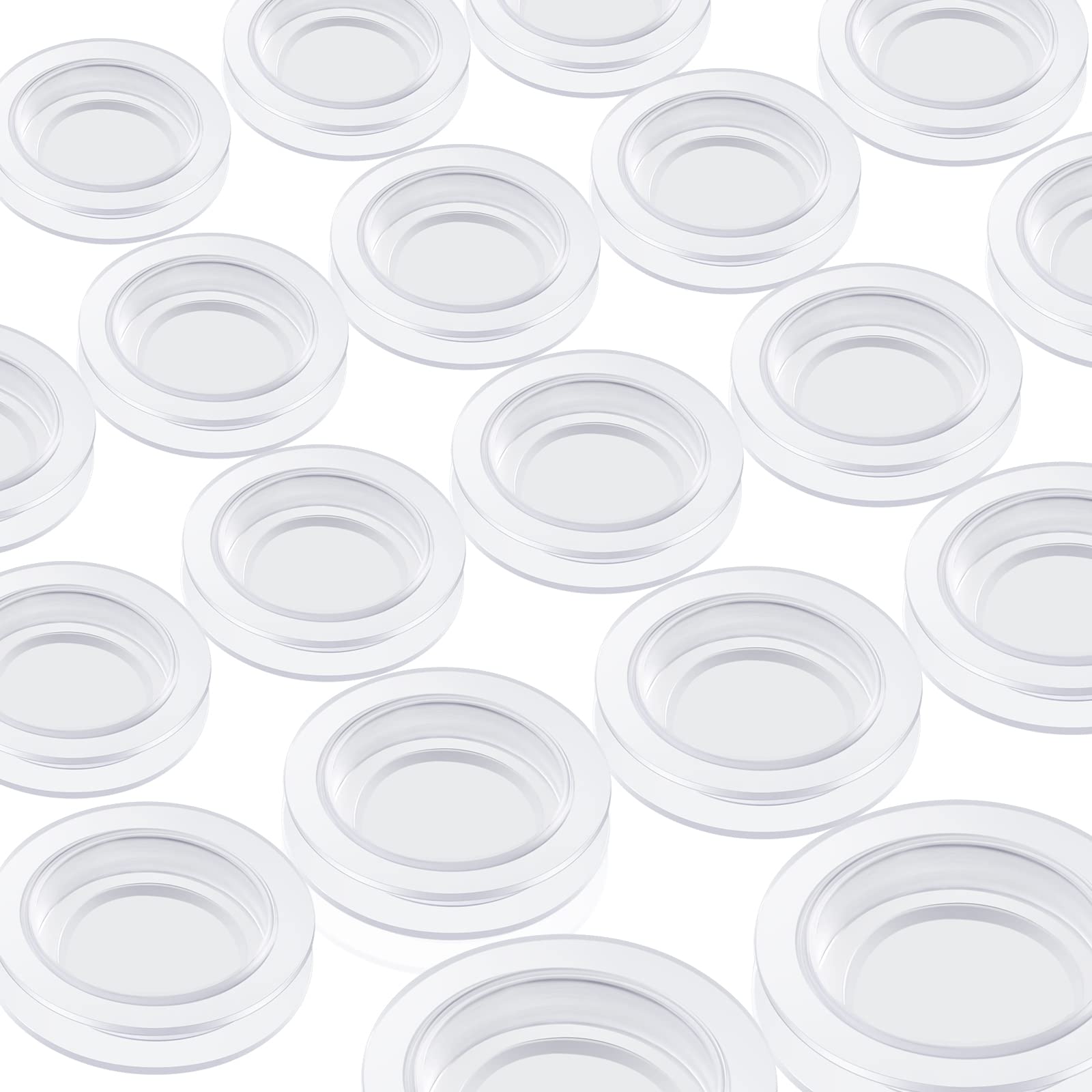 Boao 20 Pieces Piggy Bank Stopper Replacement Piggy Bank Plugs Bulk Rubber Saving Box Stopper(7 Sizes,Clear)