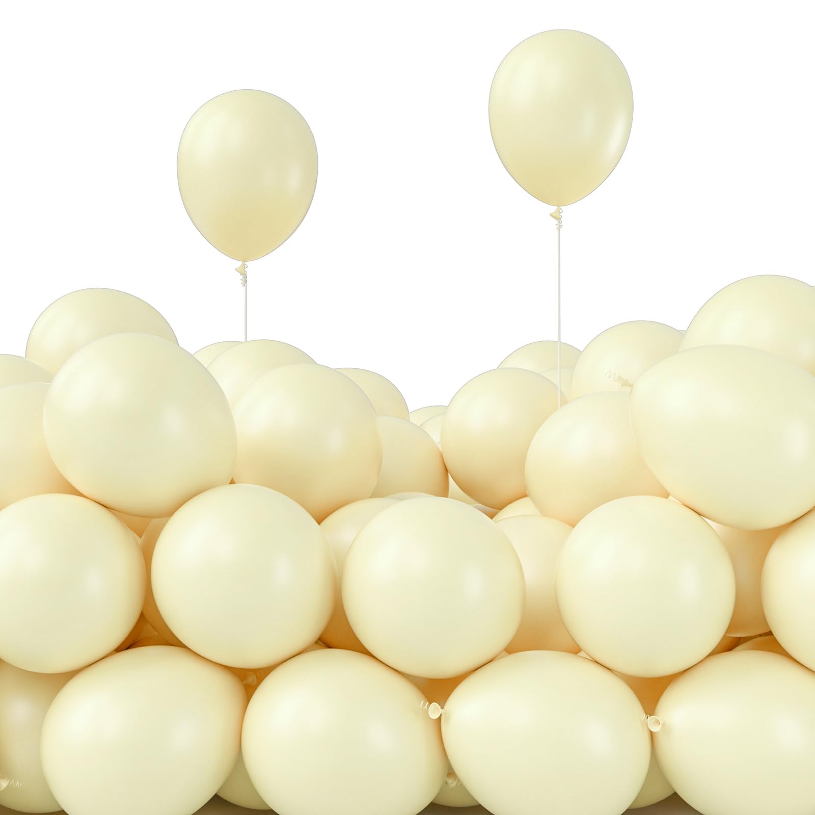 PartyWoo Pastel Yellow Balloons 50pcs 5 Inch Small Mini Light Pale Yellow Balloons for Graduation Baby Shower Gender Reveal Easter Little Cutie Bee