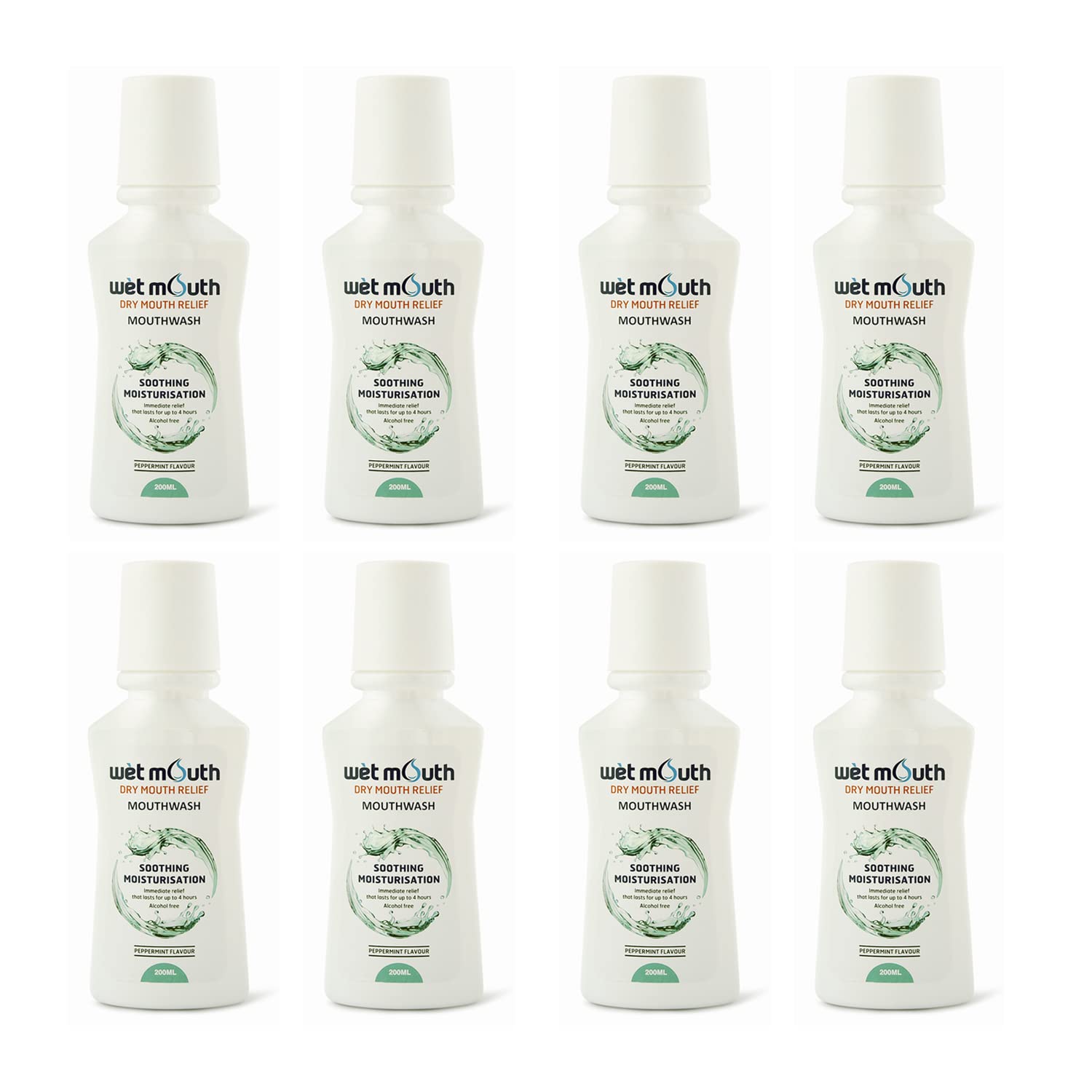 ICPA Wet Mouth: Saliva substitute for dry mouth and to freshen breath. Peppermint flavor - 200 ml (Pack of 8)-image-34