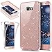 Produktbild kompatibel mit Galaxy A3 2017 Hülle,Galaxy A3 2017 Full Body 360 Grad TPU Silikon Crystal Case,Glänzend Glitzer Transparent Vorne Hinten Komplett Schutzhülle TPU Bumper Case Etui - Rose Gold