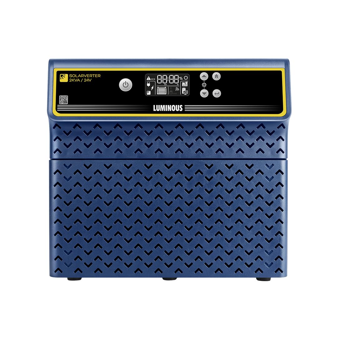 Luminous Solarverter 2KVA | 24V, 2000Wp Panel Support | Pure Sine Wave Output | LCD Display | 3 Saving Modes | BIS Certified | 24-Month Warranty