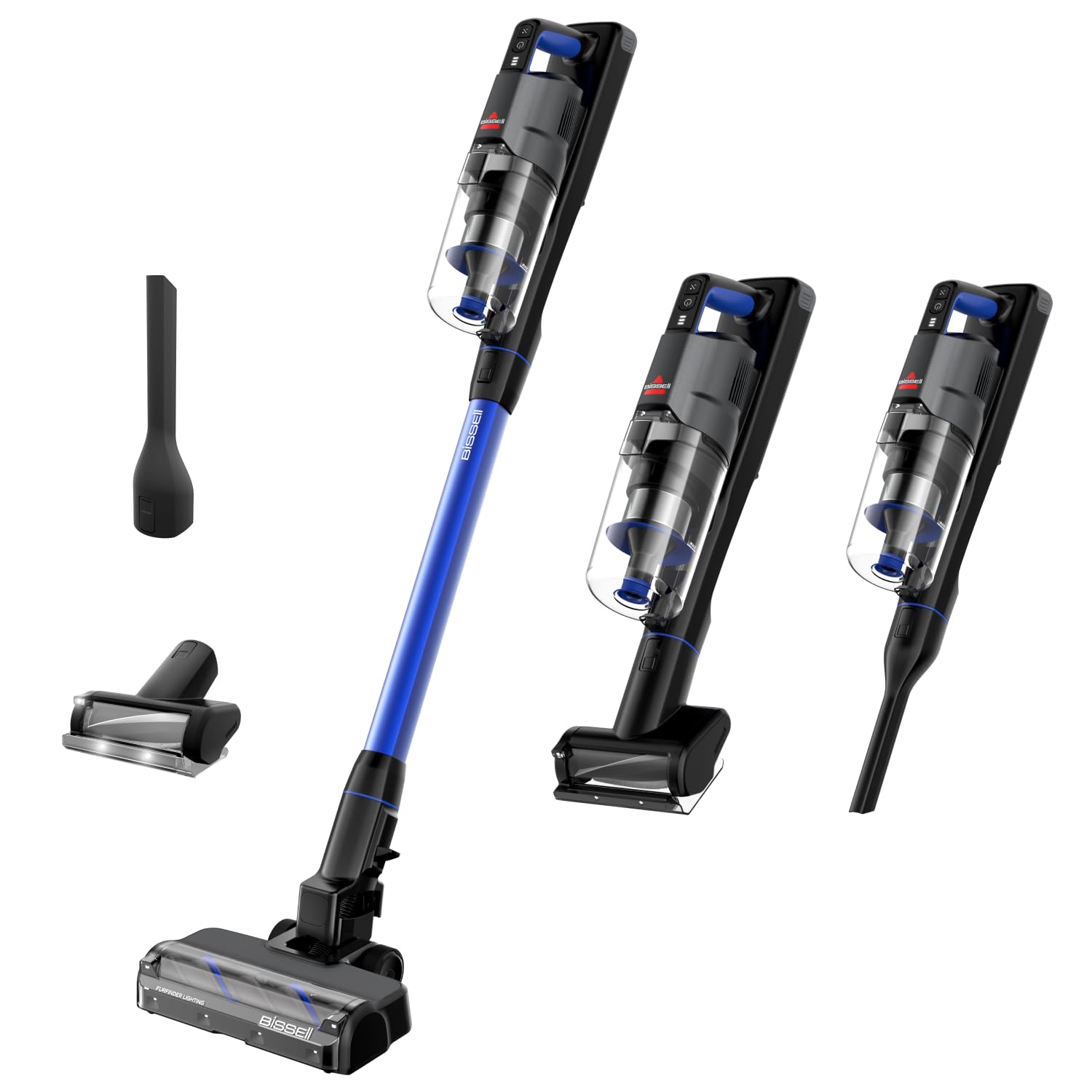 BISSELL PowerClean FurFinder, Akku Staubsauger, 200W Motor, FurFinder-Licht, nicht verheddernde Bürstenrolle, Staubsauger Kabellos, freistehend,HEPA-Filter, 2000 mAh Wechselakku, 40 min Laufzeit 4089N