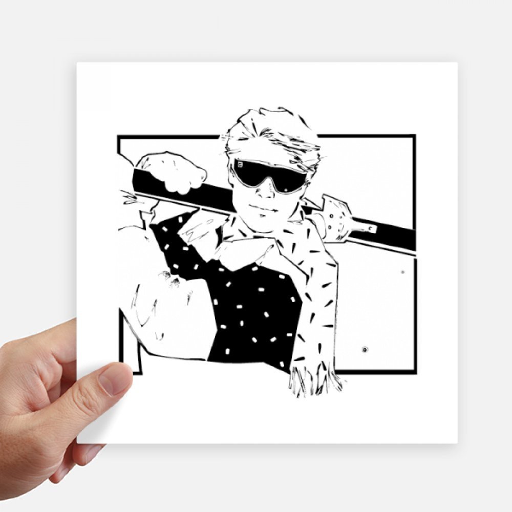 Sticker ski pour reconnaître sa valise facilement et couvrir les rayures pc portable